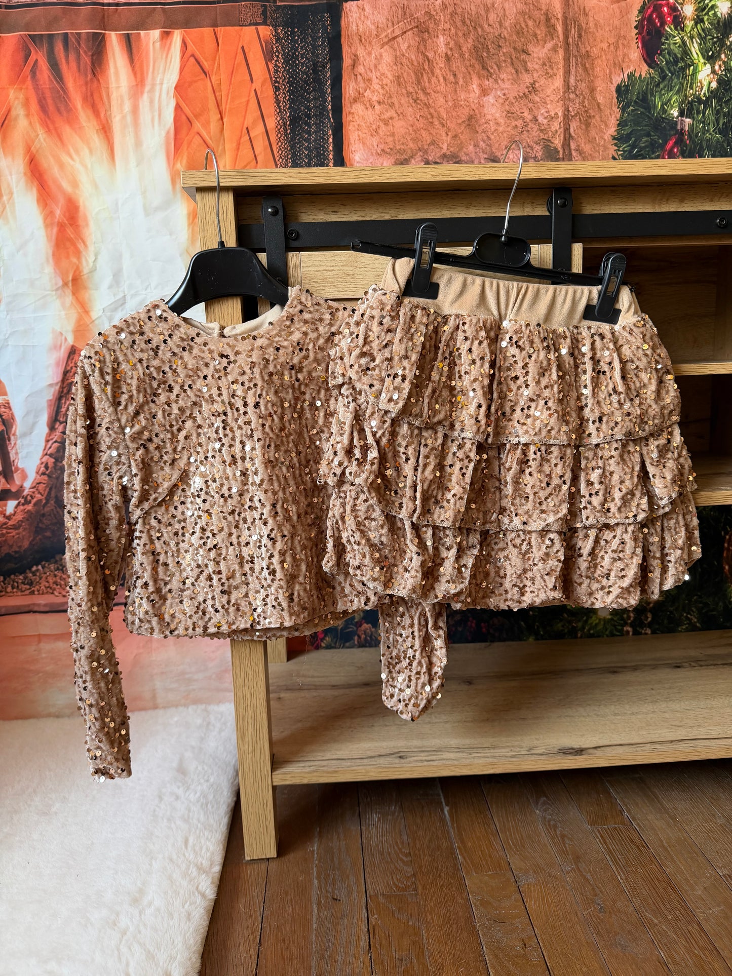 Ensemble Velours Taupe ENFANT