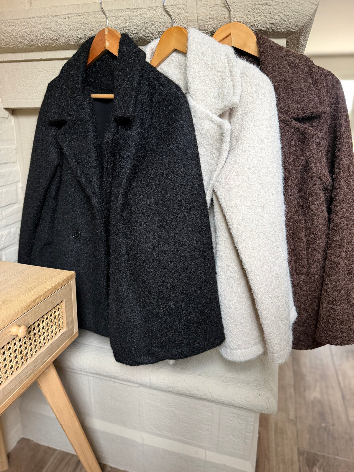 Manteau Bouclette Noir