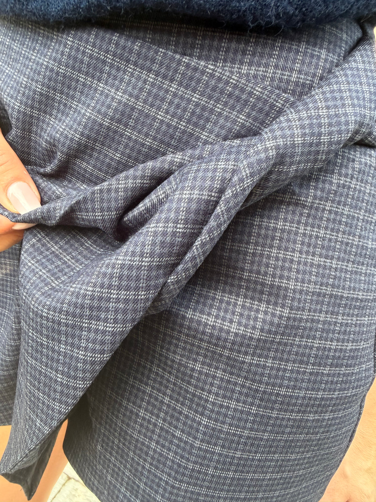 Jupe-Short Carreaux Bleu