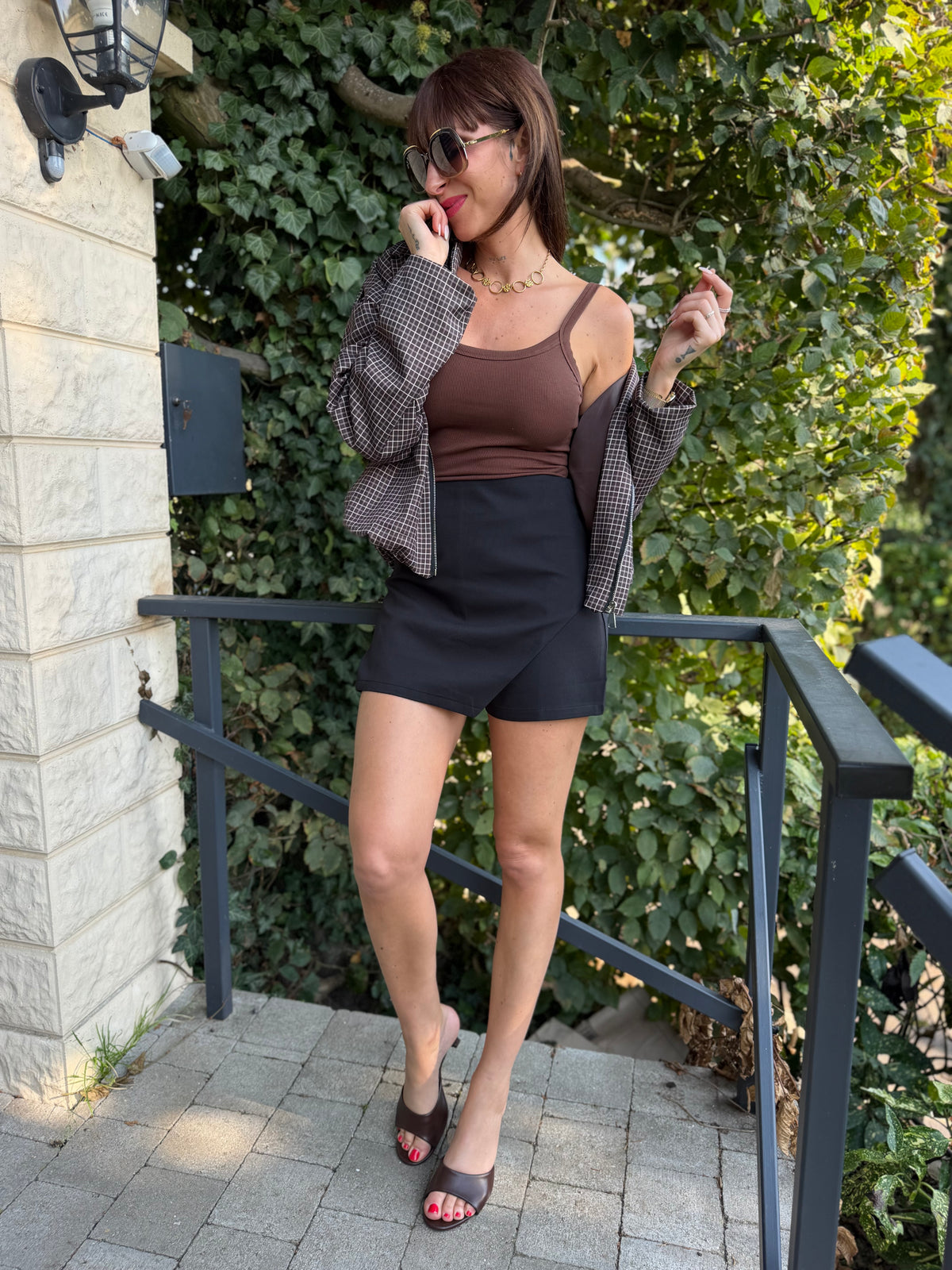 Jupe-Short Unie New Noir