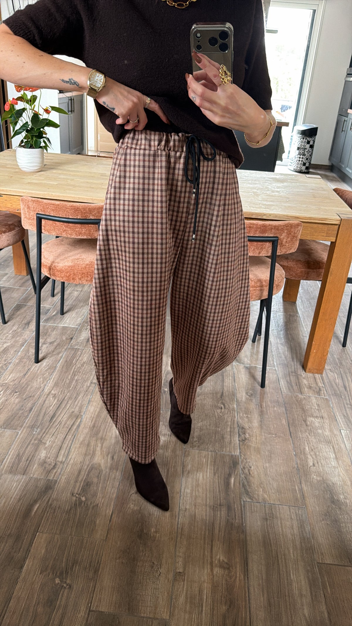 Pantalon Ballon Carreaux