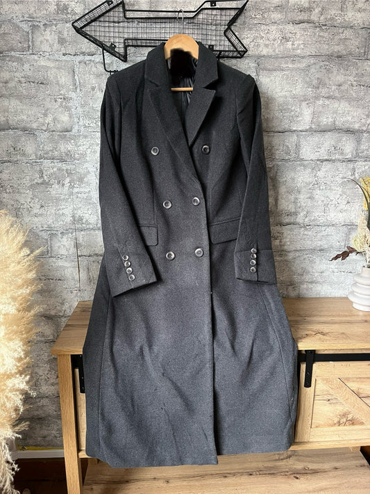 Manteau Lainage Gris Foncé