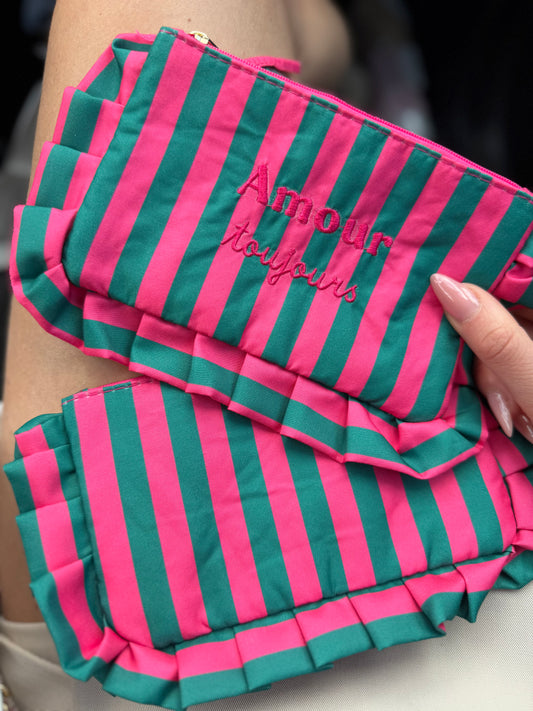 Pochette Amour toujours Vert/fushia