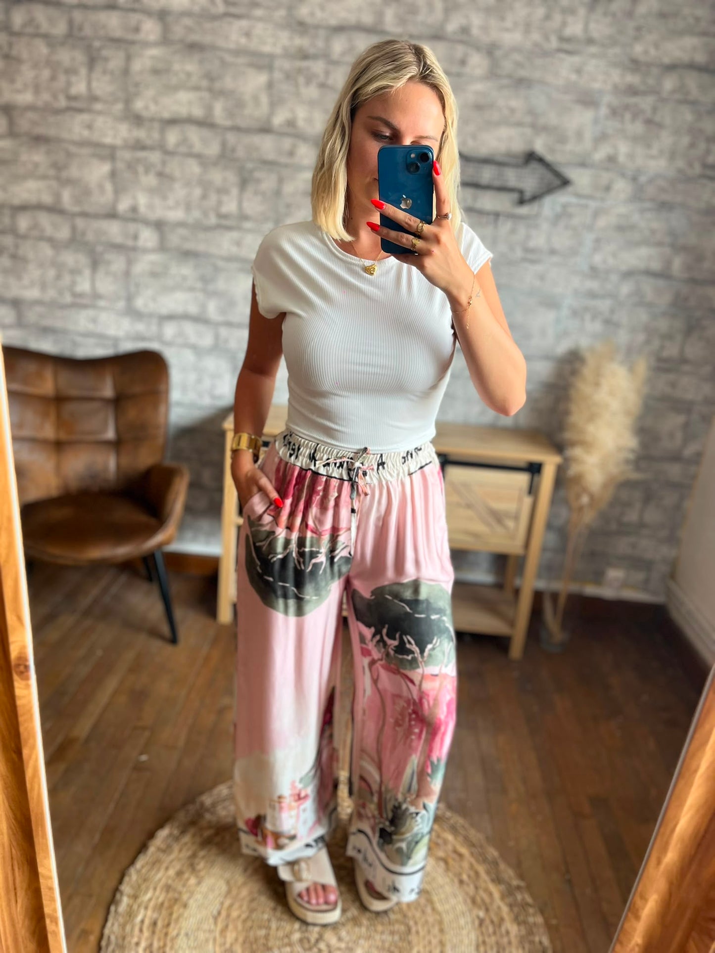 Pantalon Paysage Rose