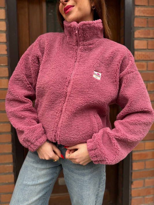 Veste Teddy Vieux Rose