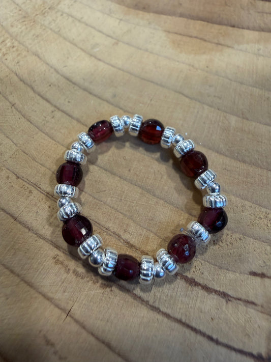 Bague Bordeaux Argent