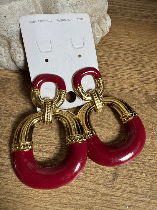 Boucle d’oreille Janel Bordeaux