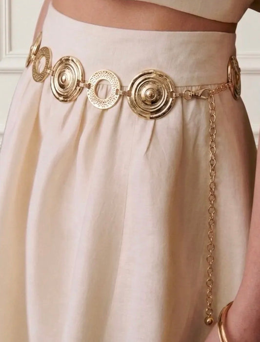 Ceinture Chaîne Rond Doré