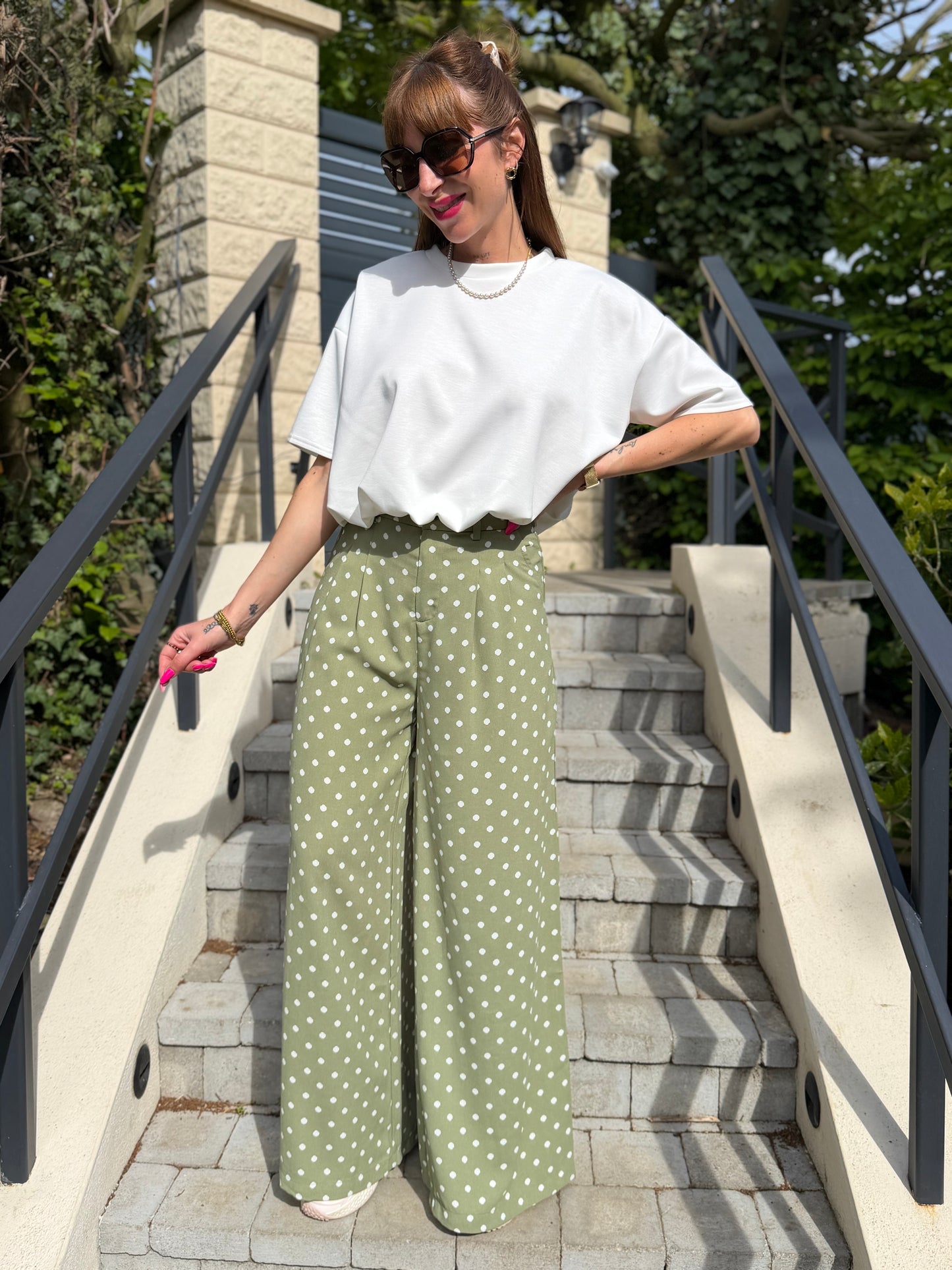 Pantalon Pois Vert (Taille S)