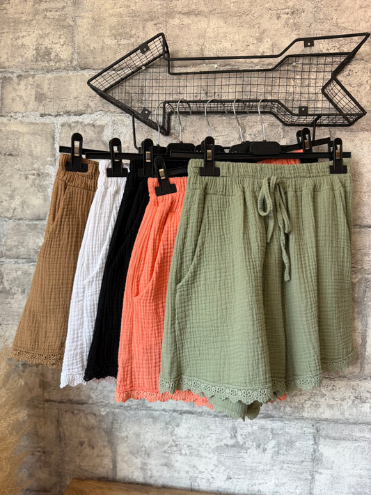 Jupe Short Coton Broderie