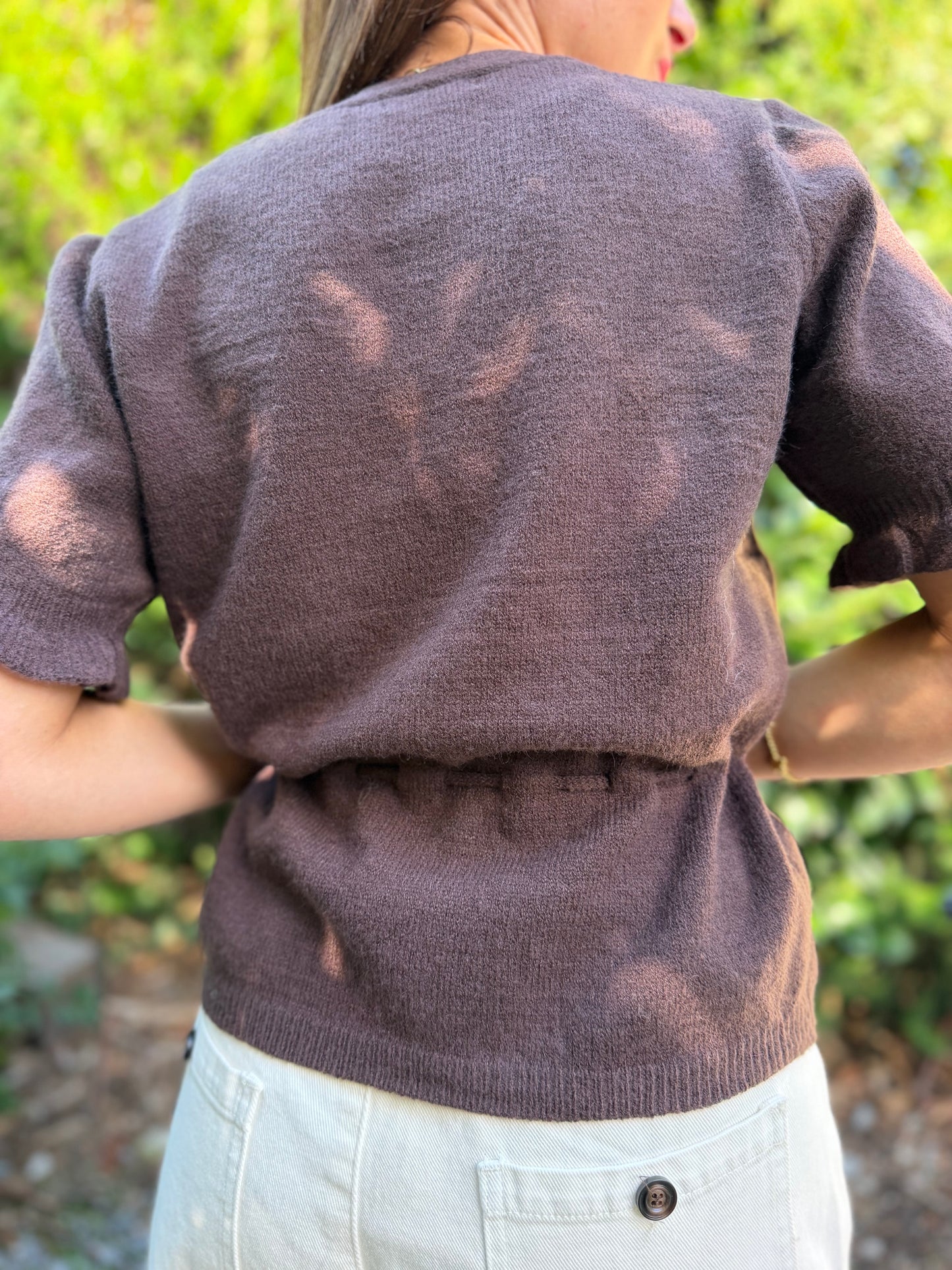 Pull Lacet Marron