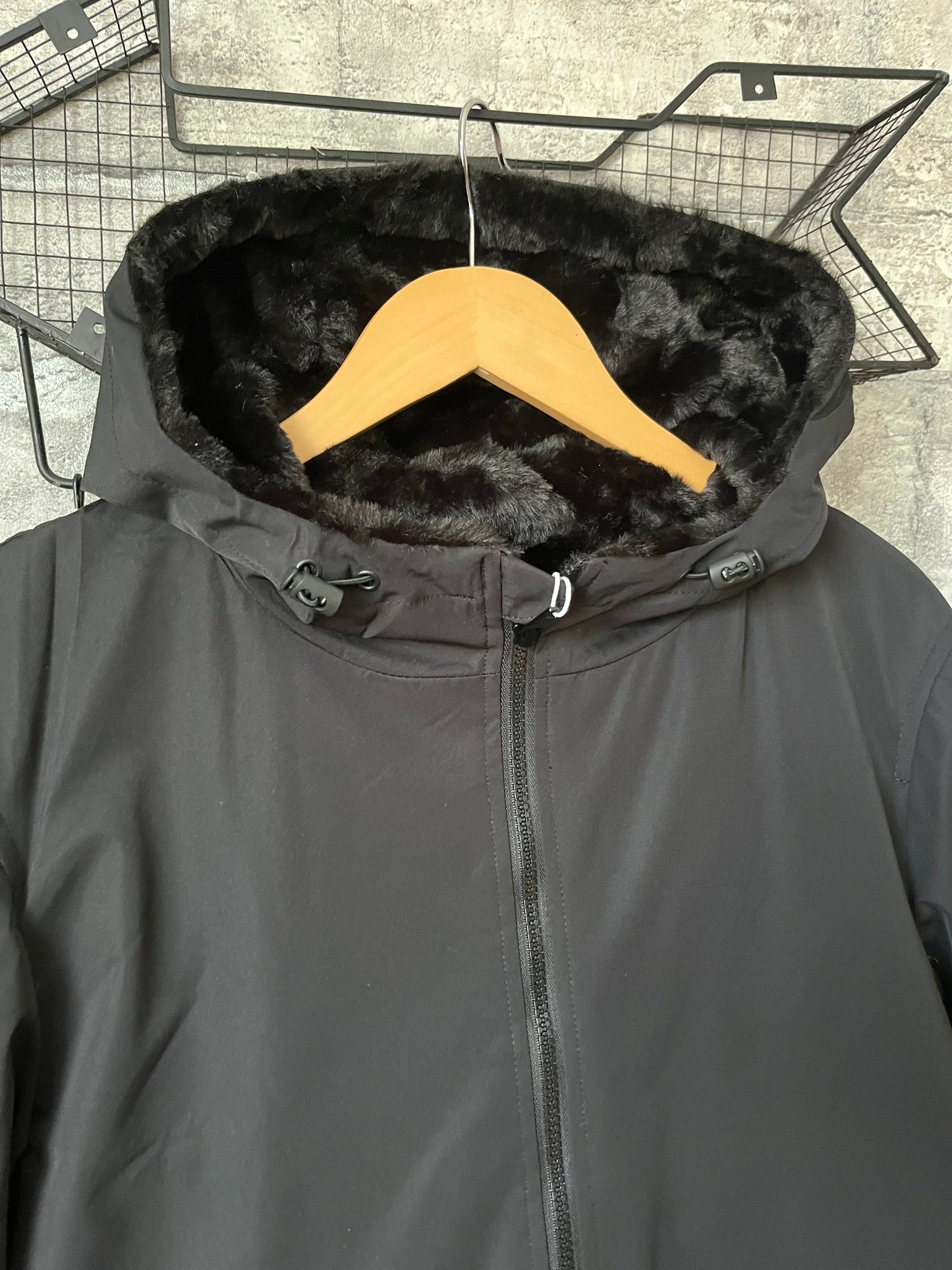 Parka Fourée Réversible Noir