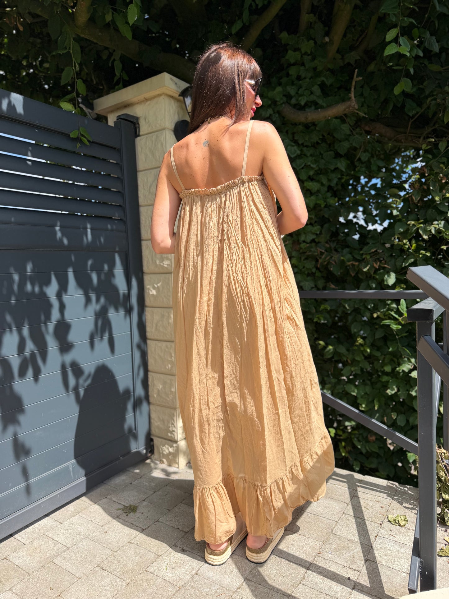 Robe Ample Bretelle Sable
