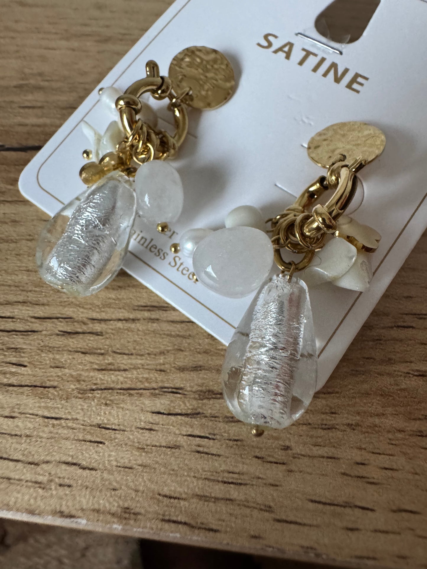 Boucle d’oreille Xio Blanc