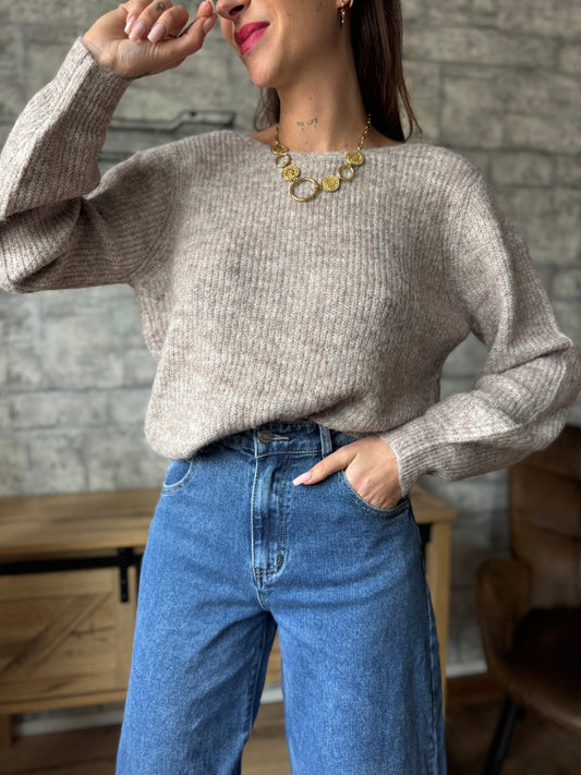 Pull Emma Reversible Taupe