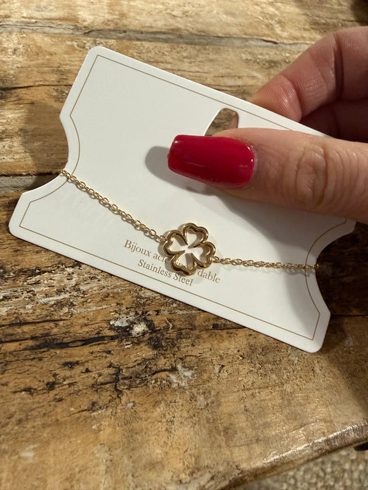 Bracelet Trèfle Doré