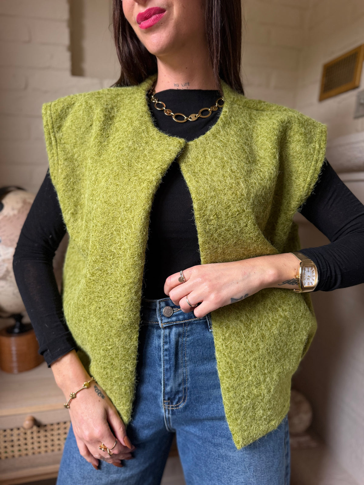 Gilet Sans Manches Vert