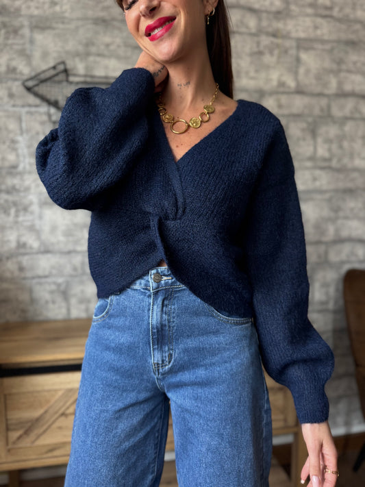Pull Emma Reversible Bleu