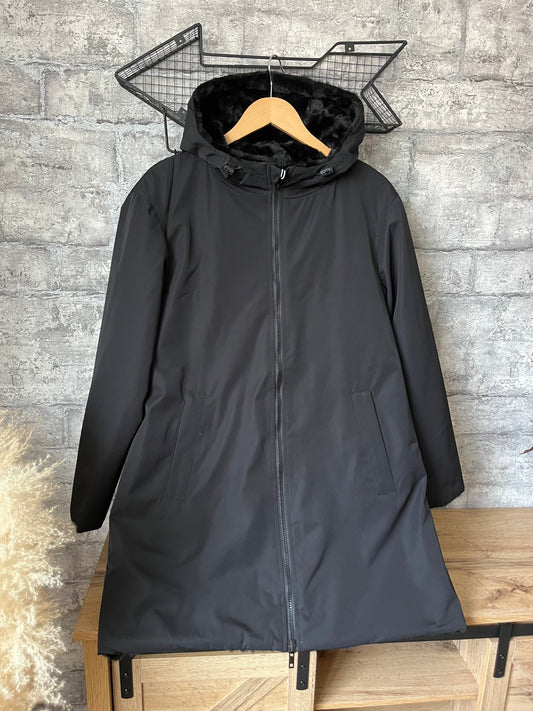 Parka Fourée Réversible Noir