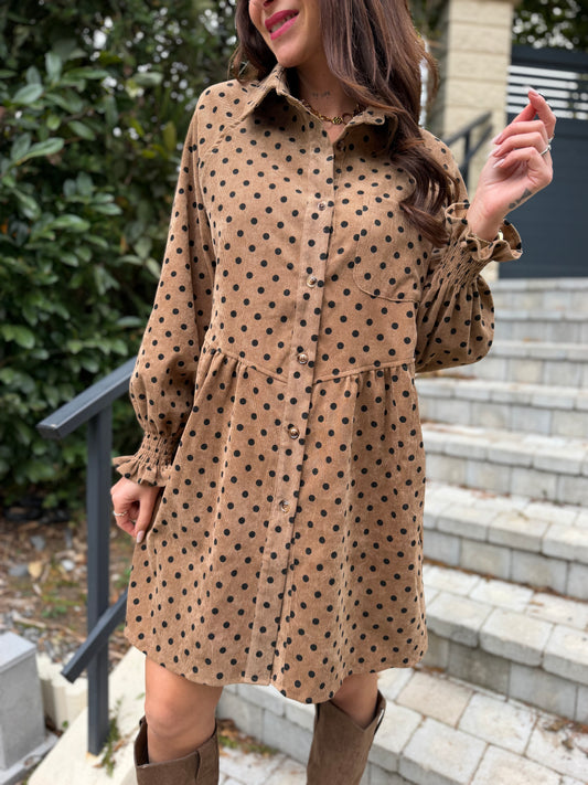 Robe Velours Pois