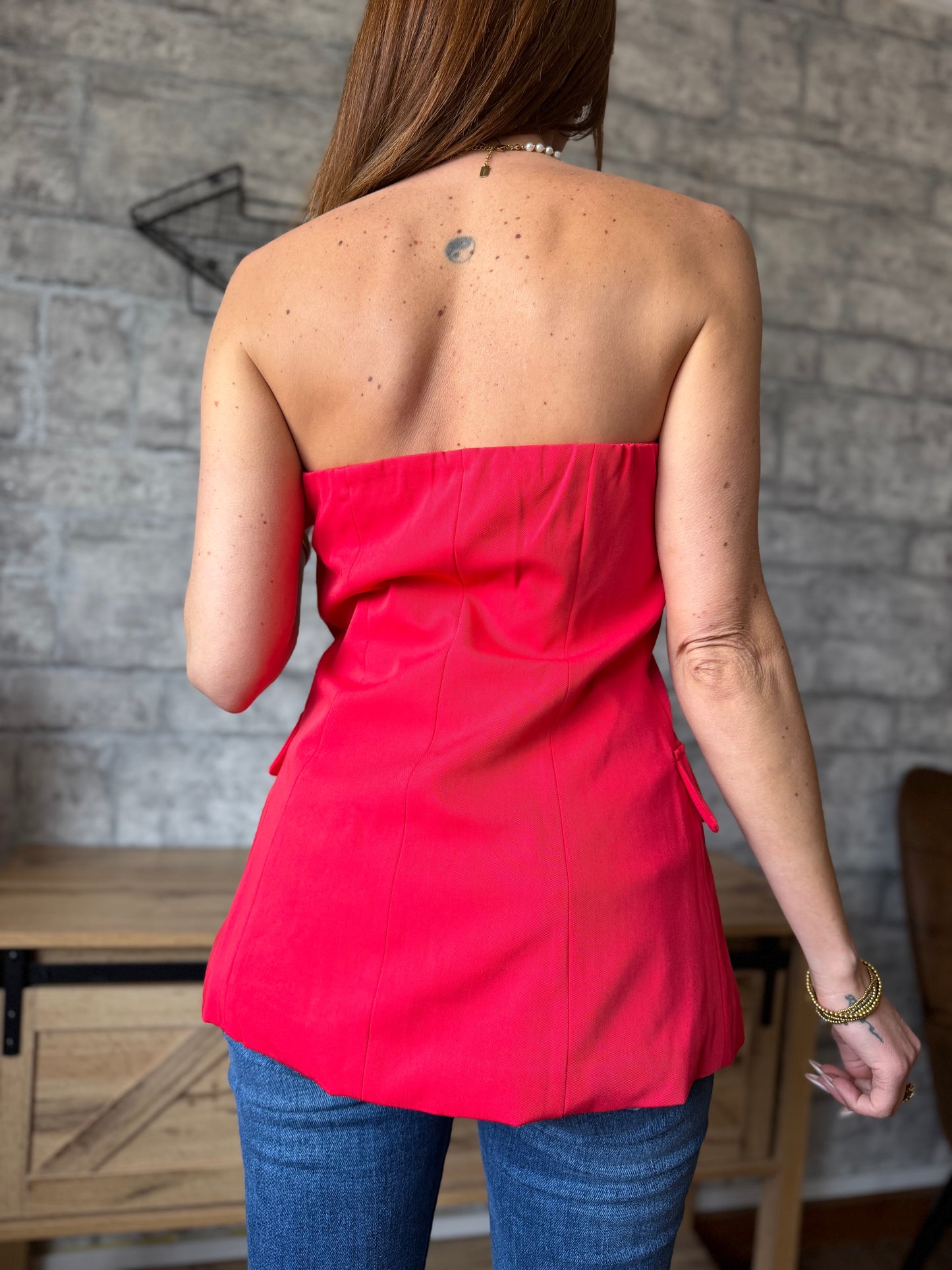 Bustier Blazer Arnold Rouge