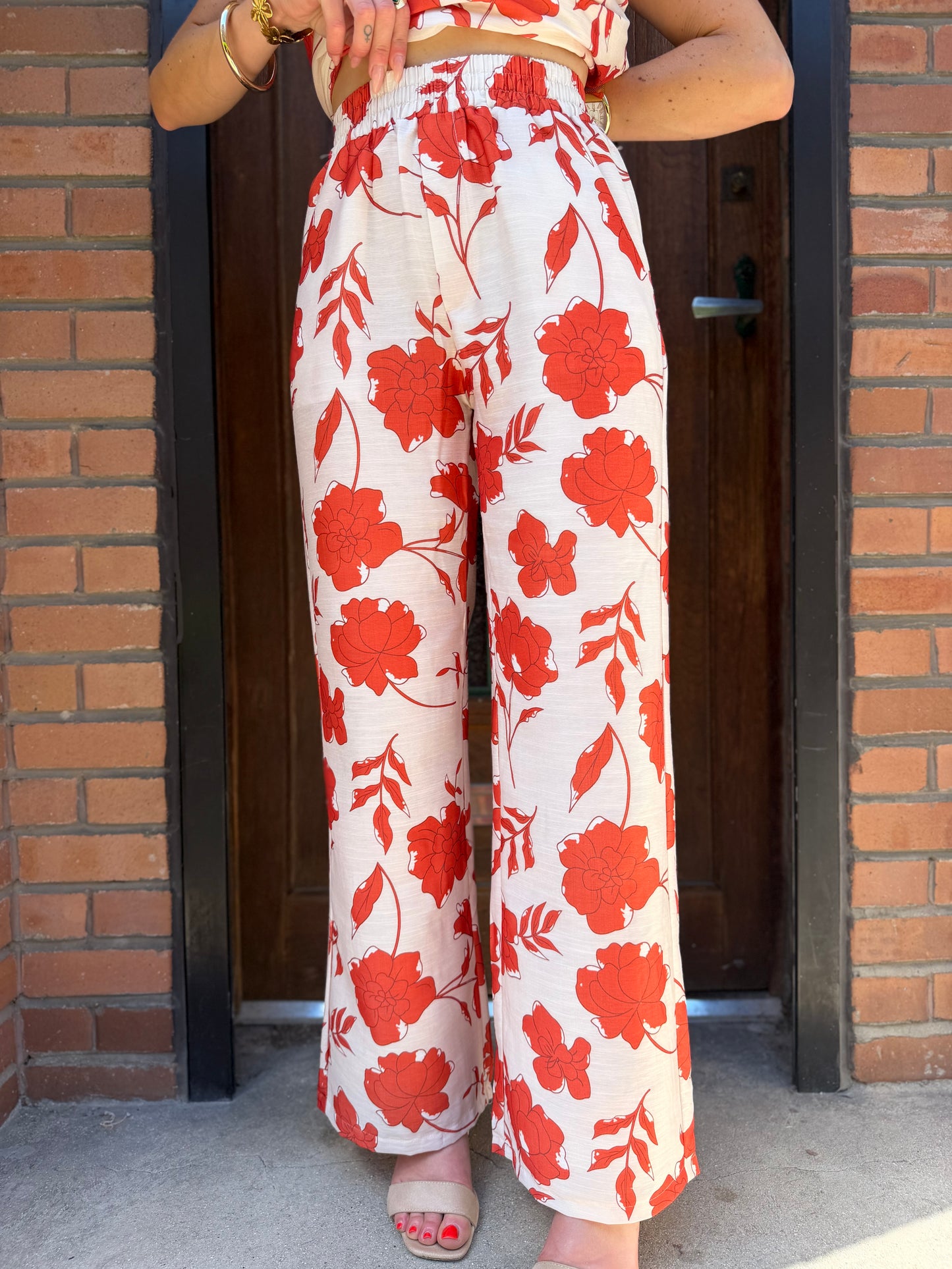 Pantalon Imprimé Terracota