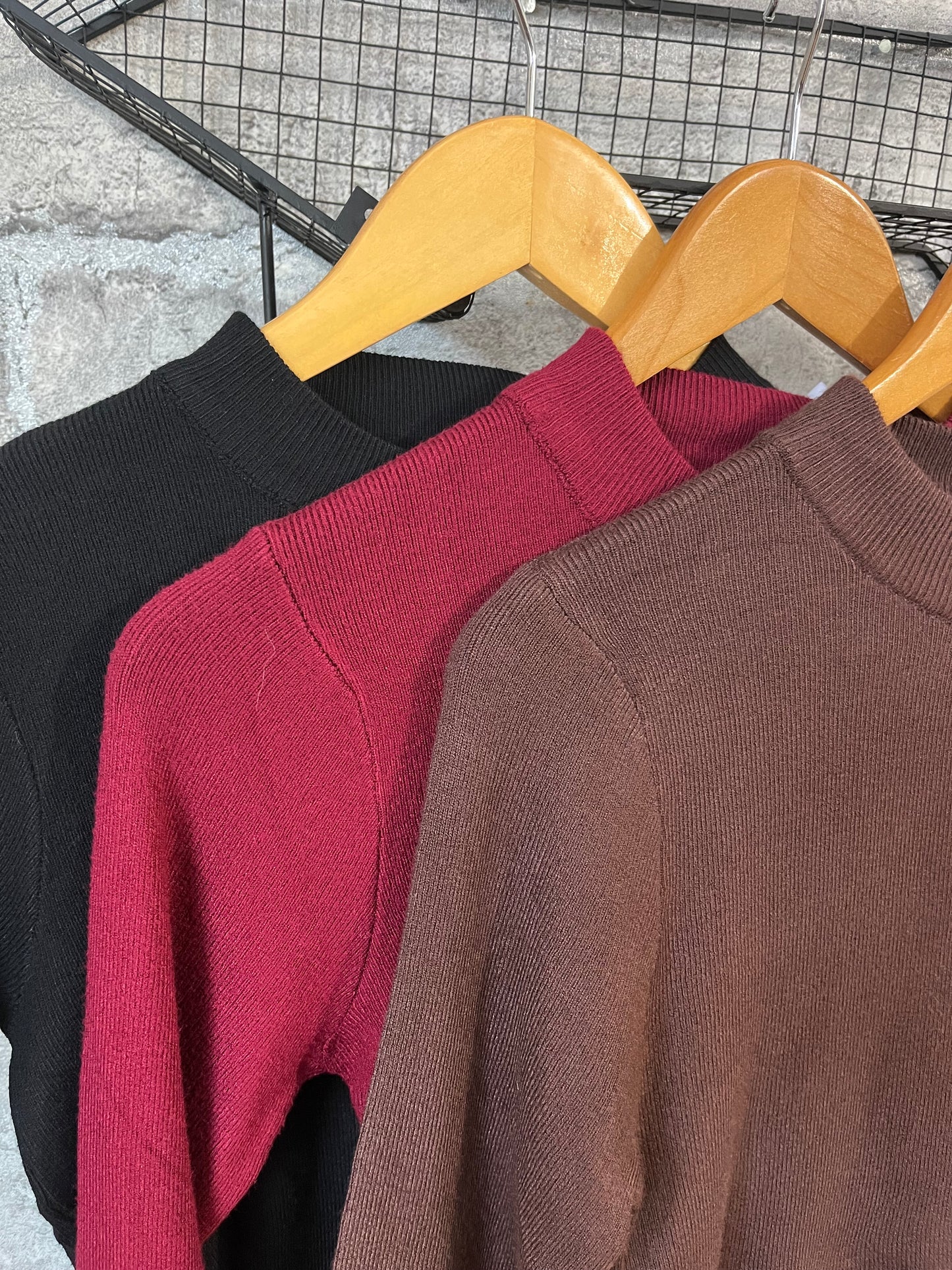 Pull Maille Col Noir