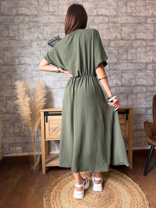 Robe Longue Coline Kaki