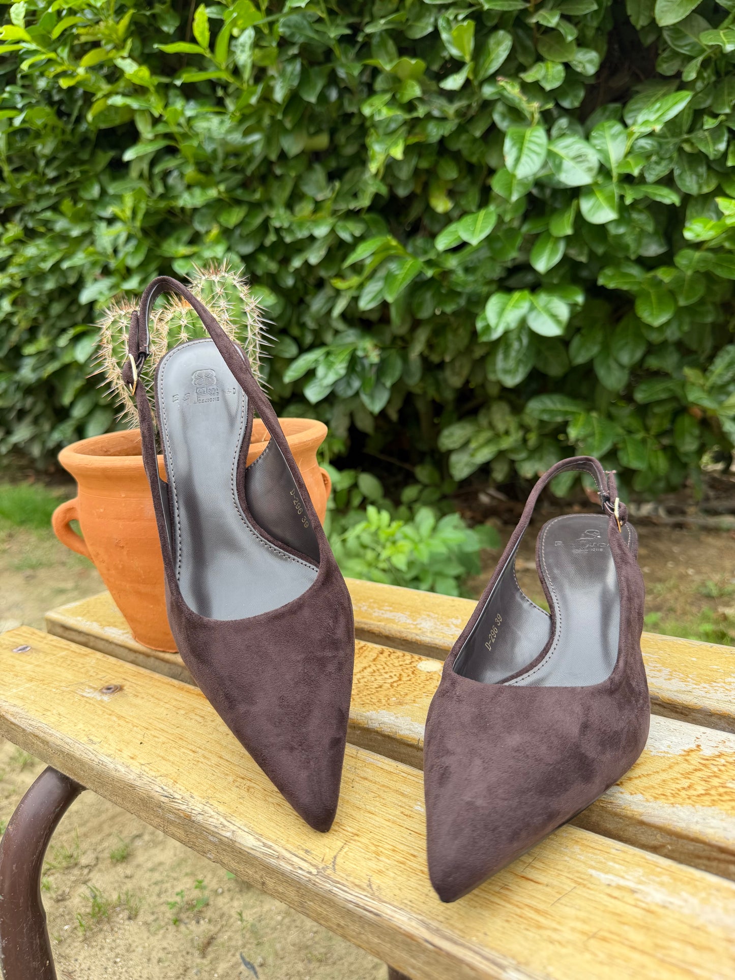 Escarpin Slingback Chocolat