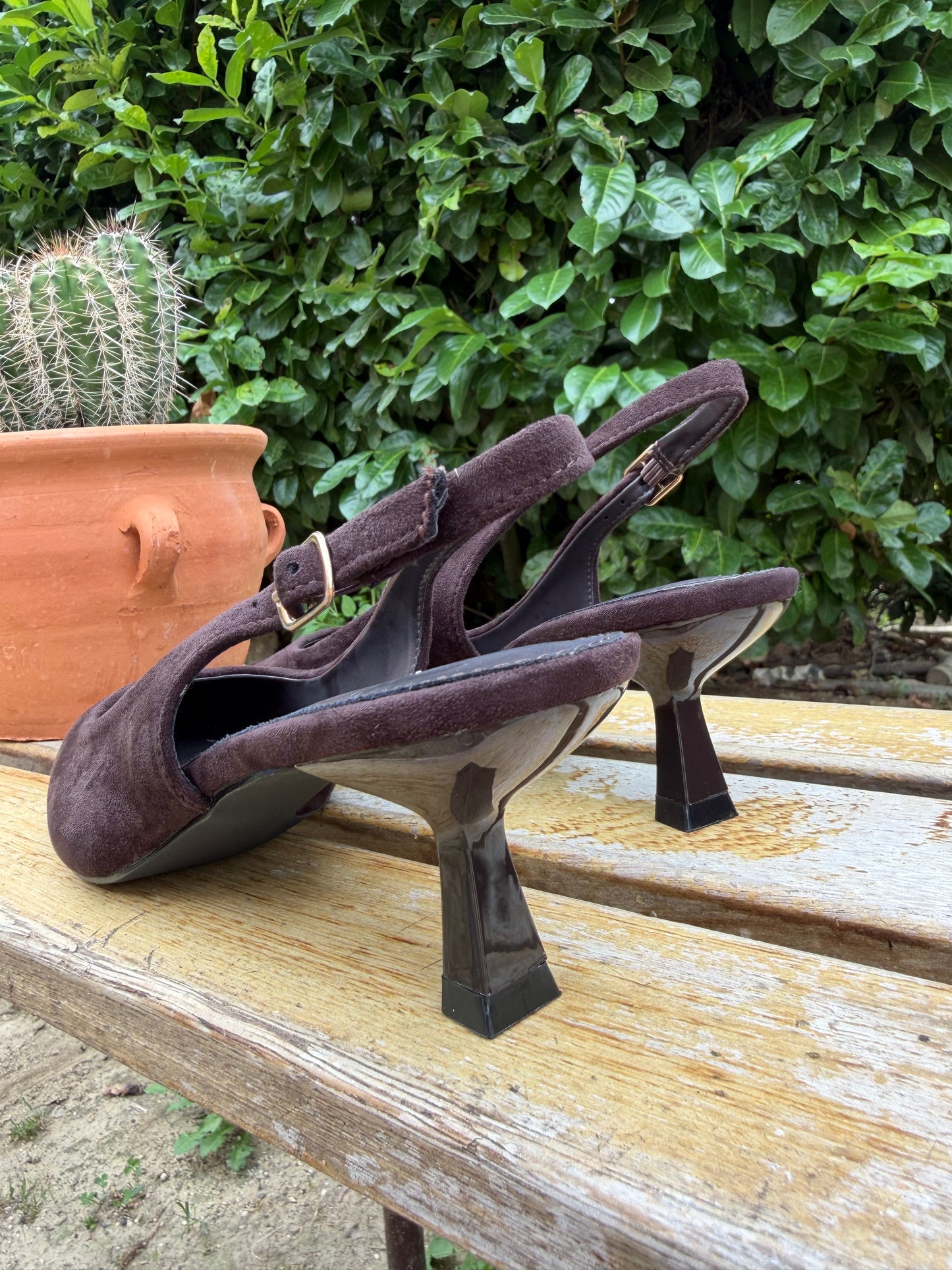 Escarpin Slingback Chocolat