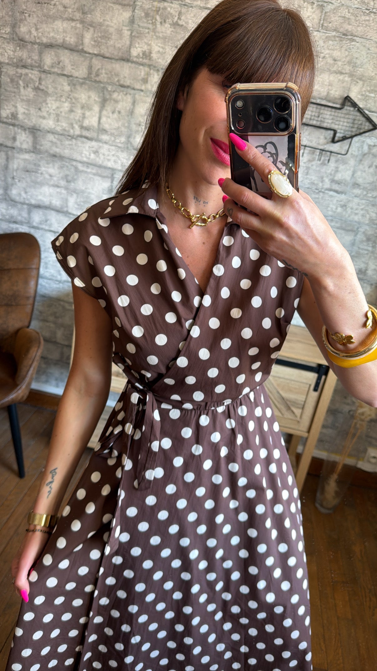Robe Coton Pois Choco