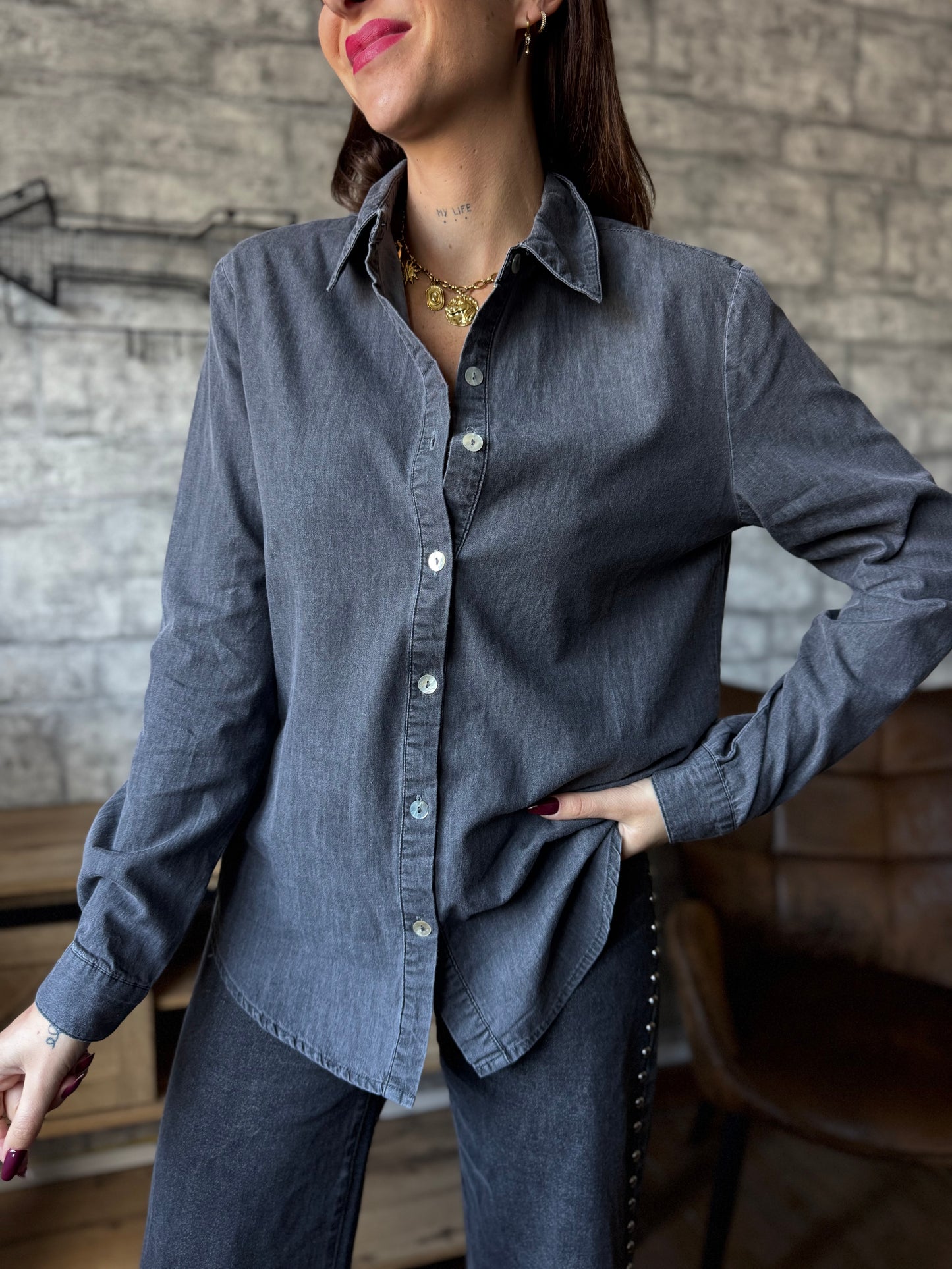 Chemise Lio Gris