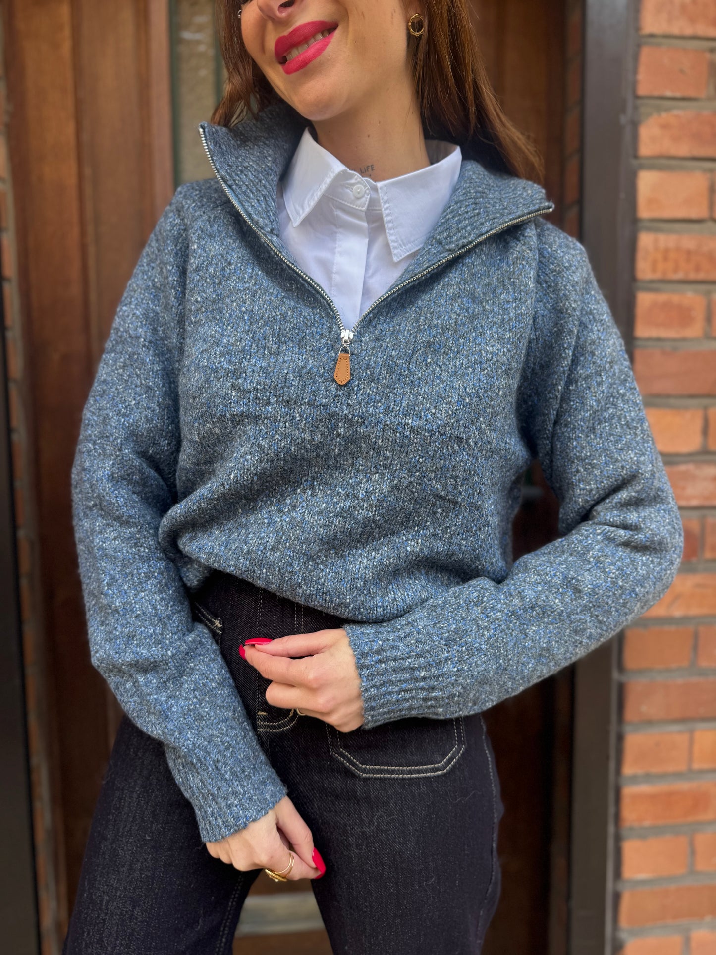 Pull Camionneur Bleu