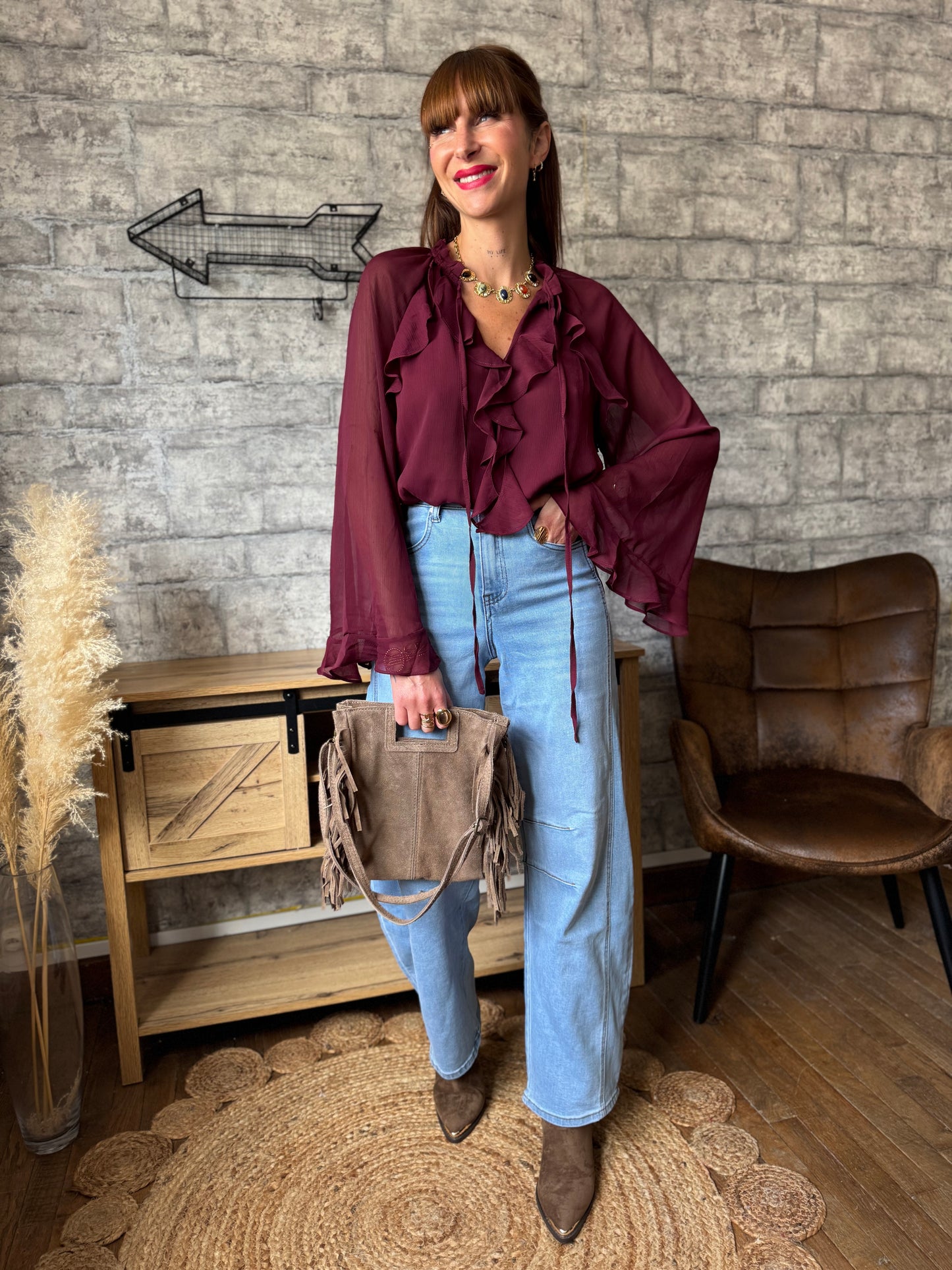 Blouse Serena Bordeaux (taille 36/38)