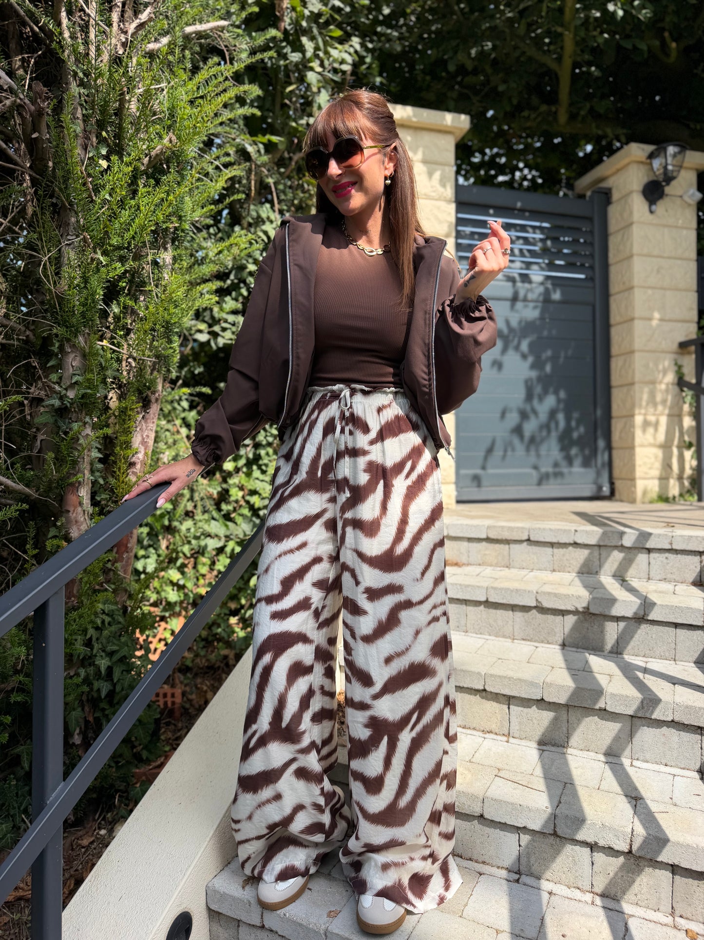 Pantalon Zèbre Chocolat
