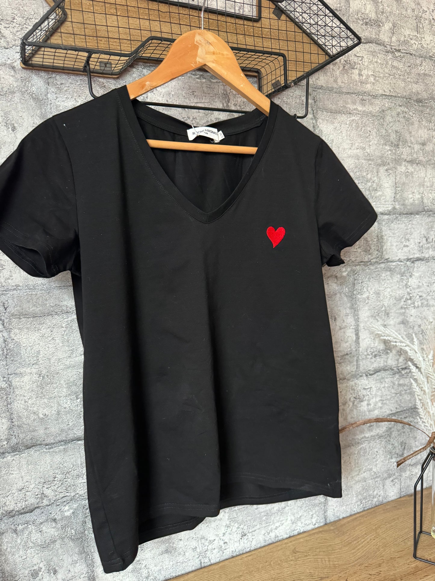 T-Shirt Cœur Noir