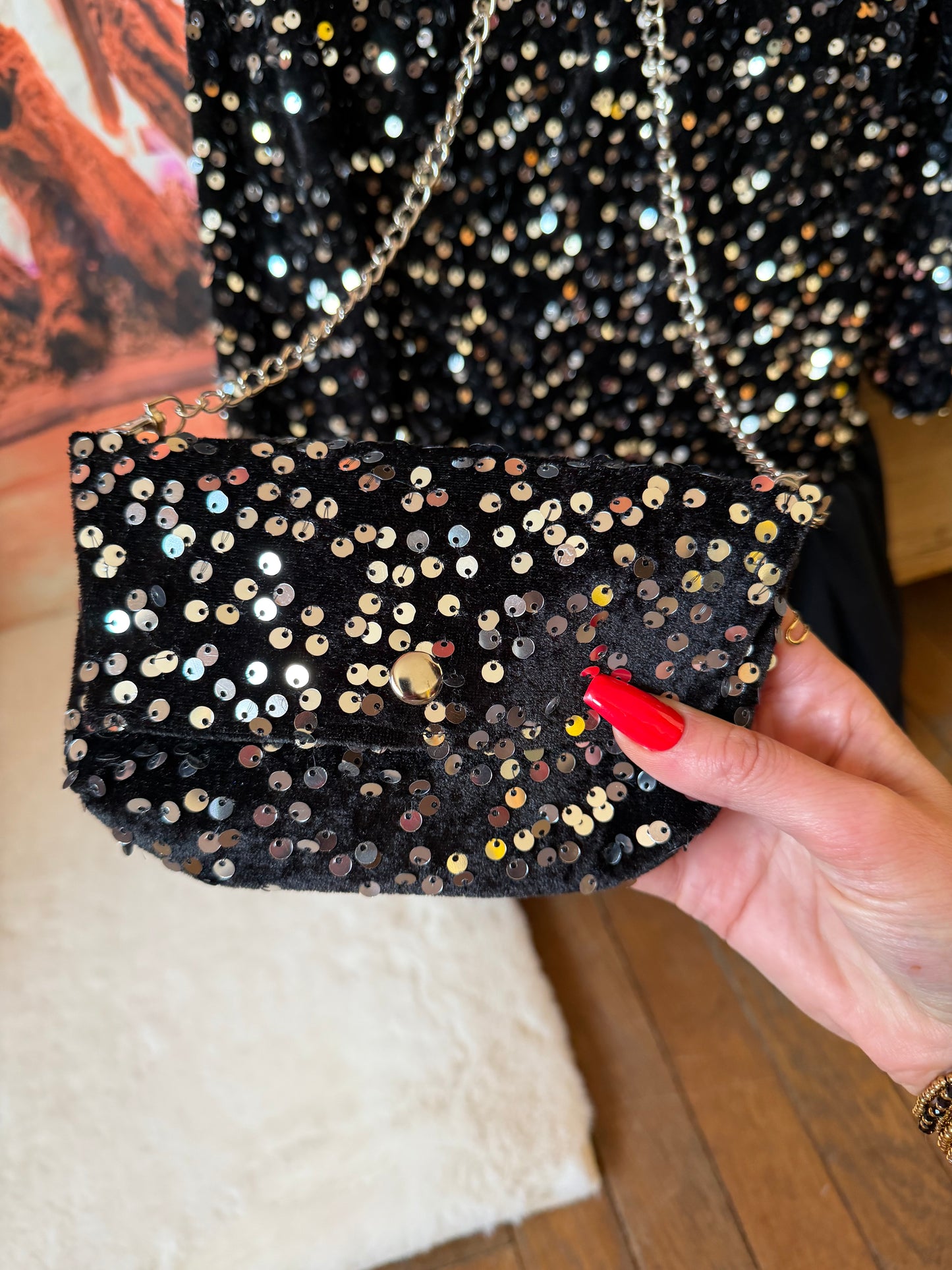 Robe Velours Bi-matière Noir ENFANT