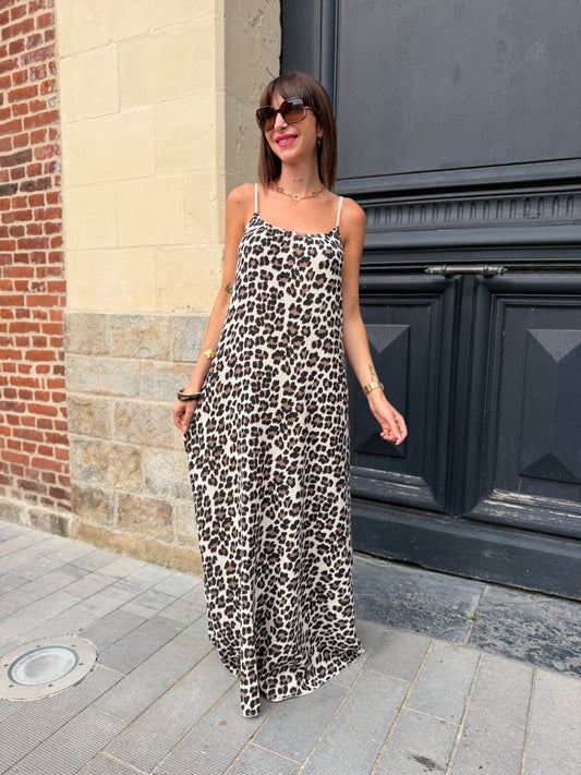 Robe Bretelle Léopard
