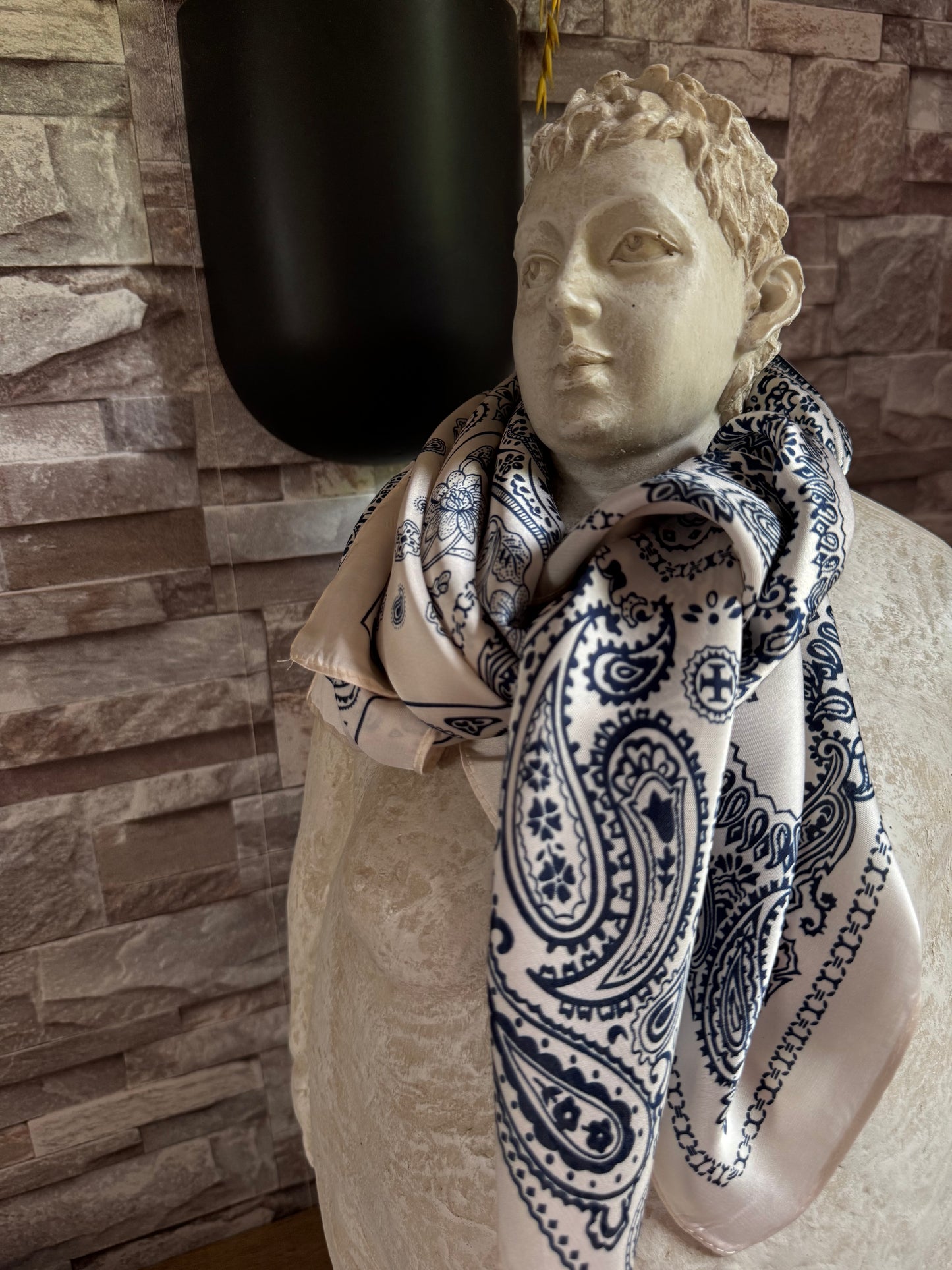 Foulard Carré Écru
