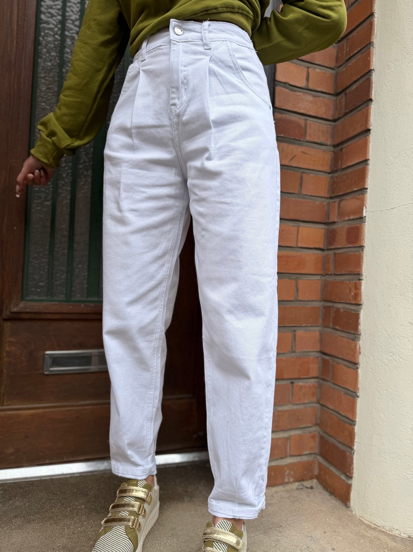 Jean's Ballon Slouchy Blanc (taille 40 et 42)