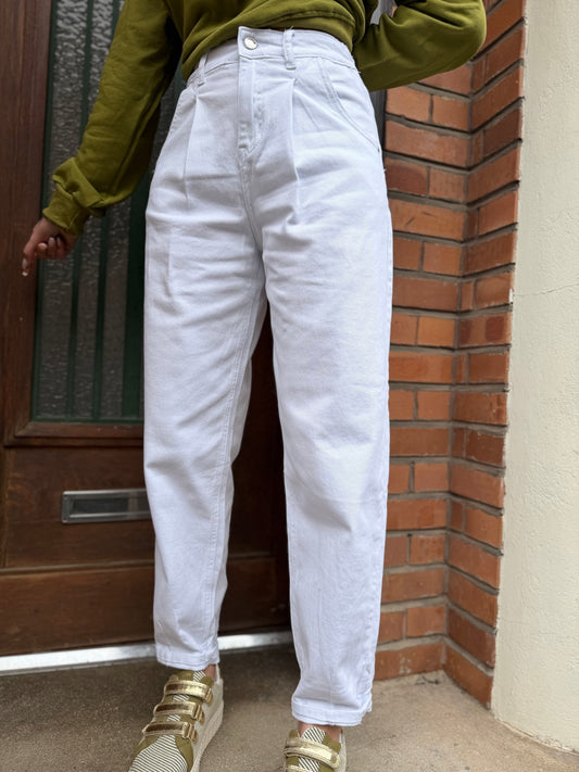 Jean's Ballon Slouchy Blanc