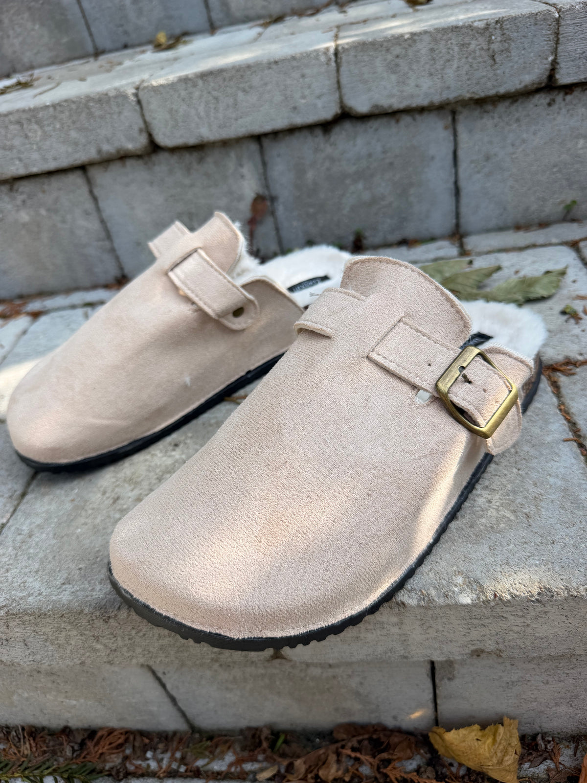 Mule Fourrée Écru