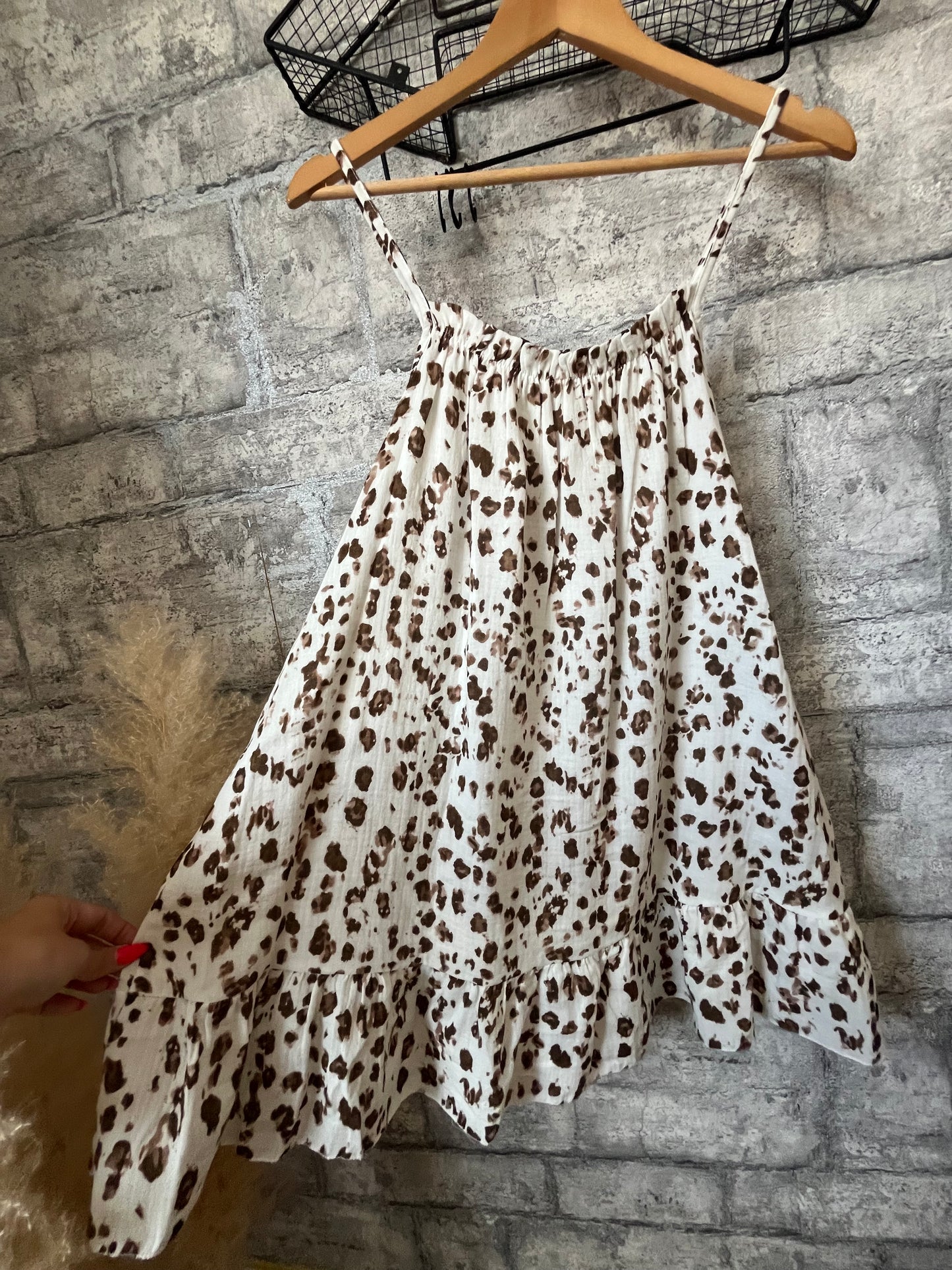 Robe Ample Bretelle Court Imprimé