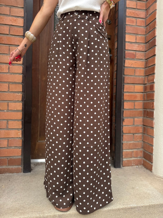 Pantalon Pois Chocolat