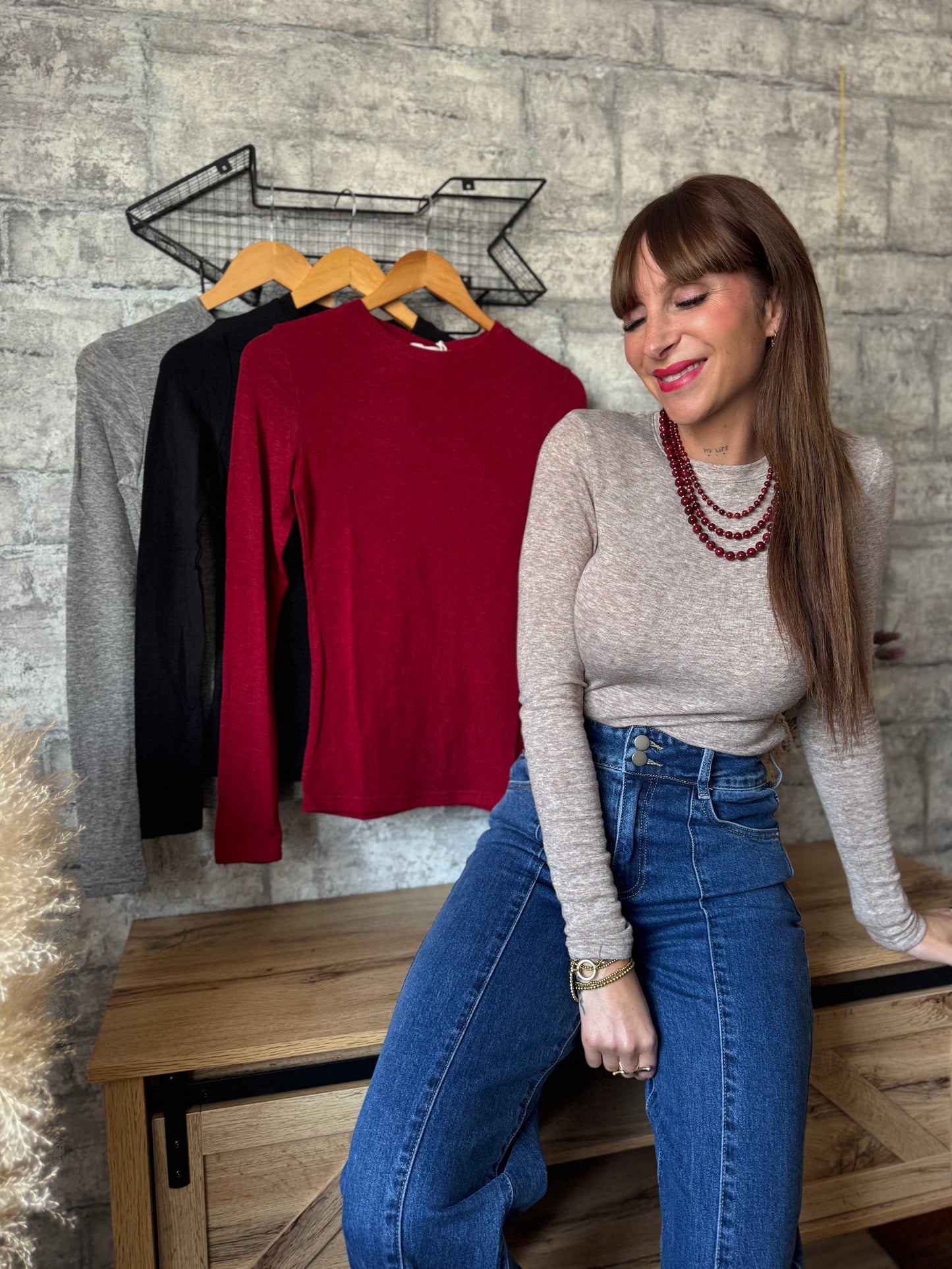 Pull Fin Basic Col Rond