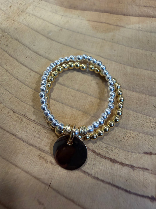 Bague Double Argent et Doré