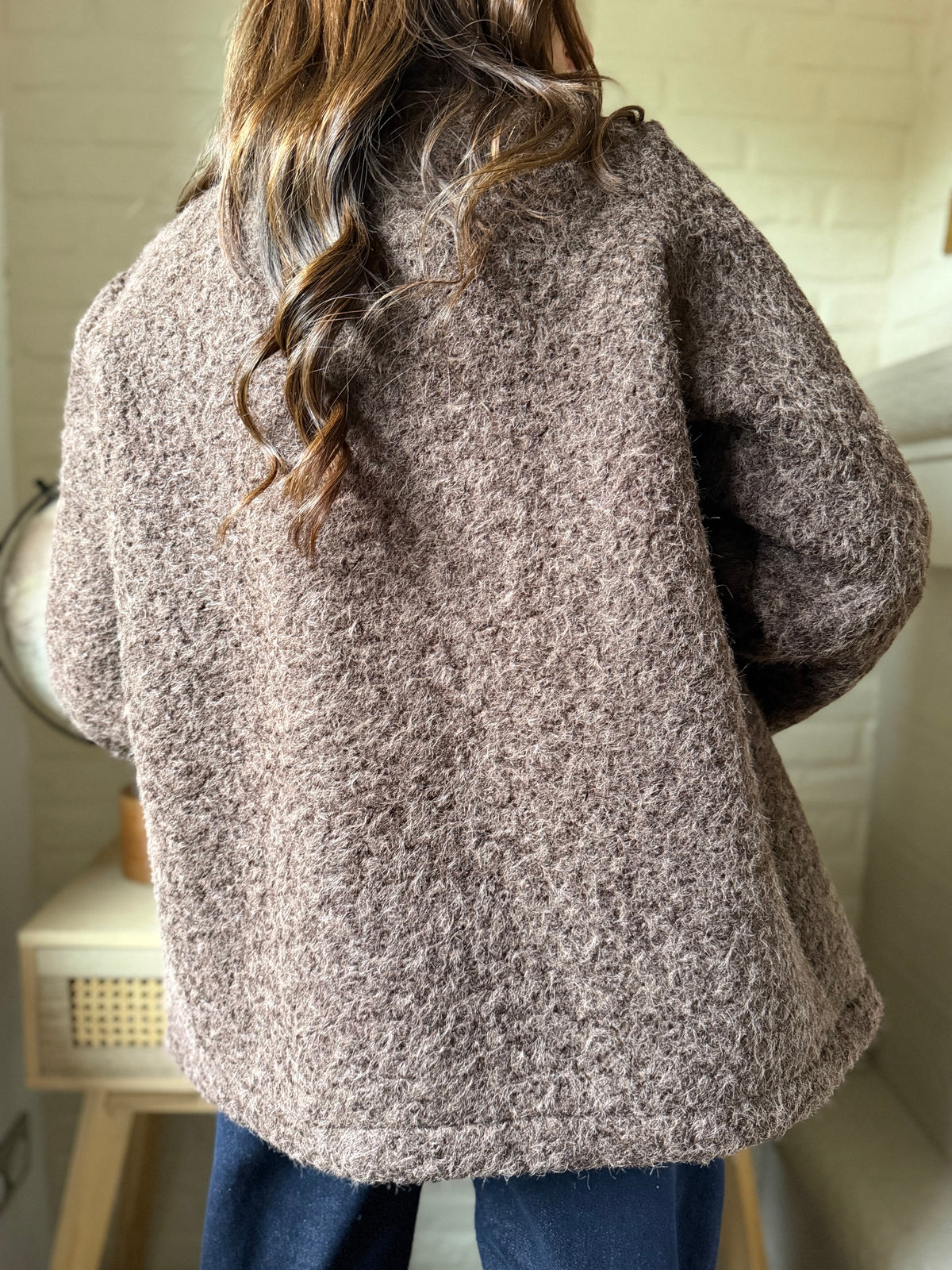 Manteau Bouclette Chocolat