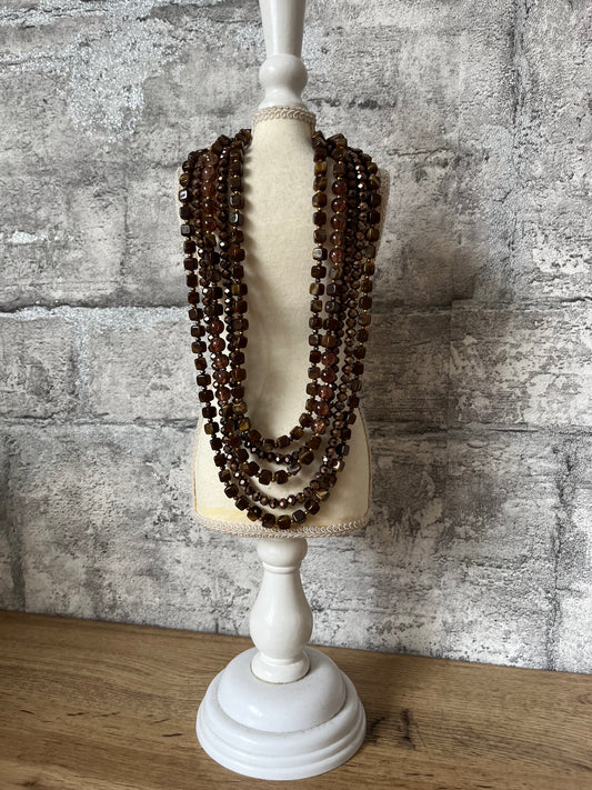 Collier Multiple Marron