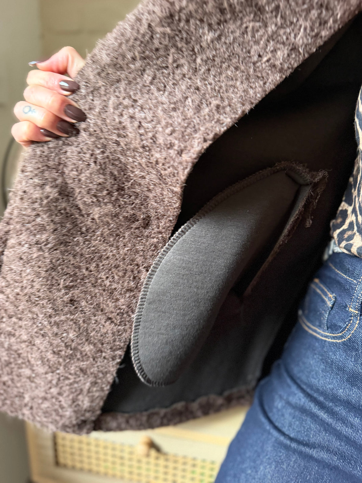 Manteau Bouclette Chocolat