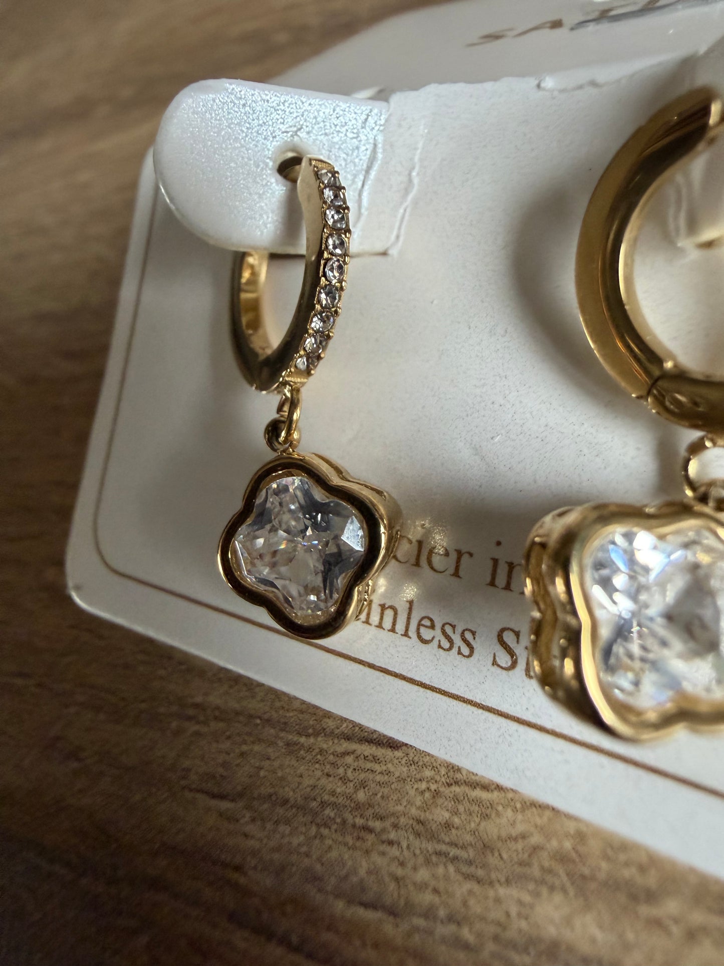 Boucle d’oreille Strass Pendante